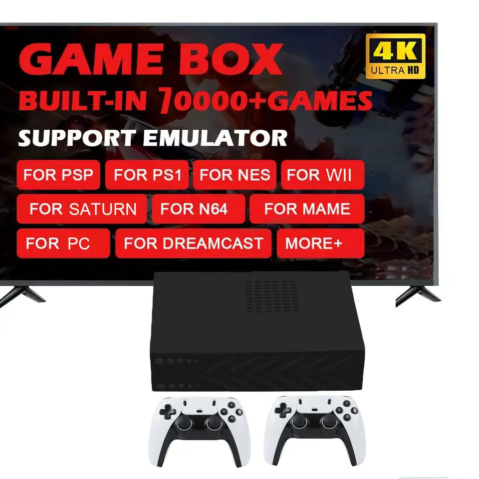 Retro Video Game Console R3 PRO Batocera System 500GB 3865U 70000+Games For Wii PS2 PSP Saturn GameCube N64 Wireless handle