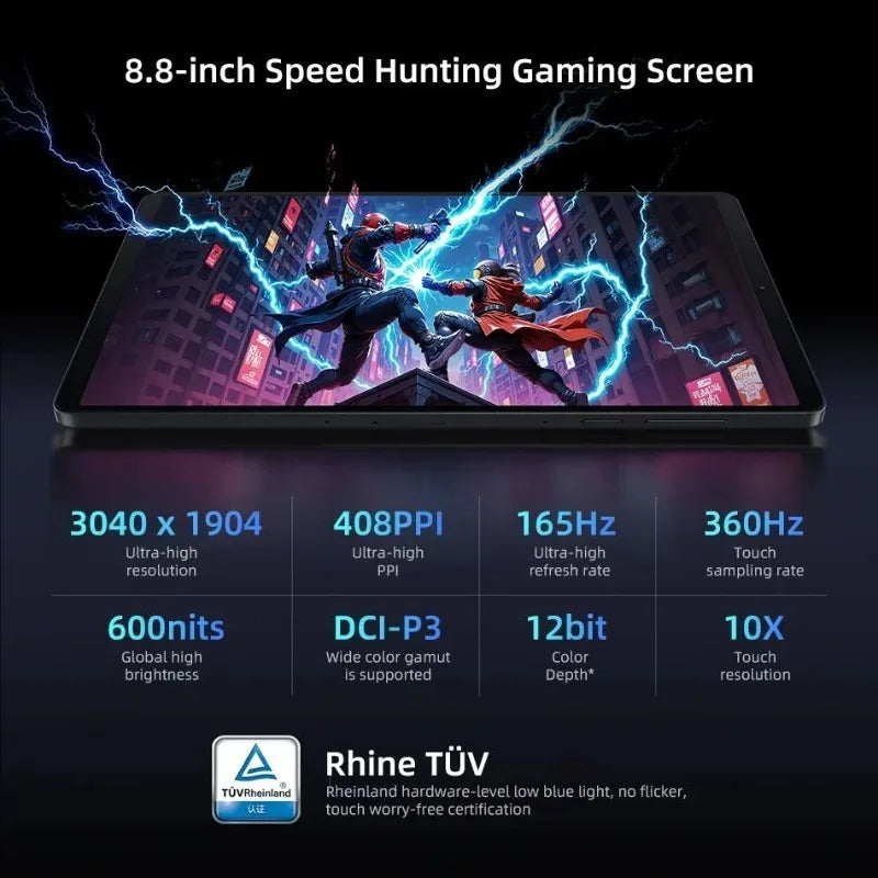 Lenovo tablet PC LEGION Y700 4th LCD Screen 3040*1904 3K 68W Fast Charge Snapdragon 8 Ultra Edition 7600mAh Battery 8.8-inch
